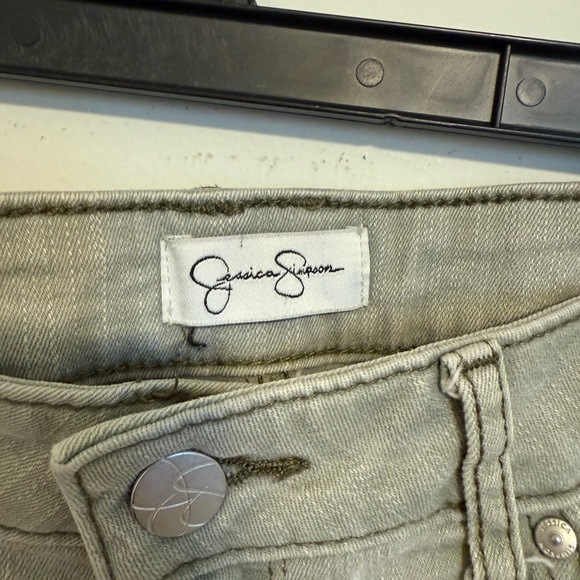 2/$30 Jessica Simpson Meadow Green Rolled Cropped Skinny Jeans Size 6 - Picture 7 of 10